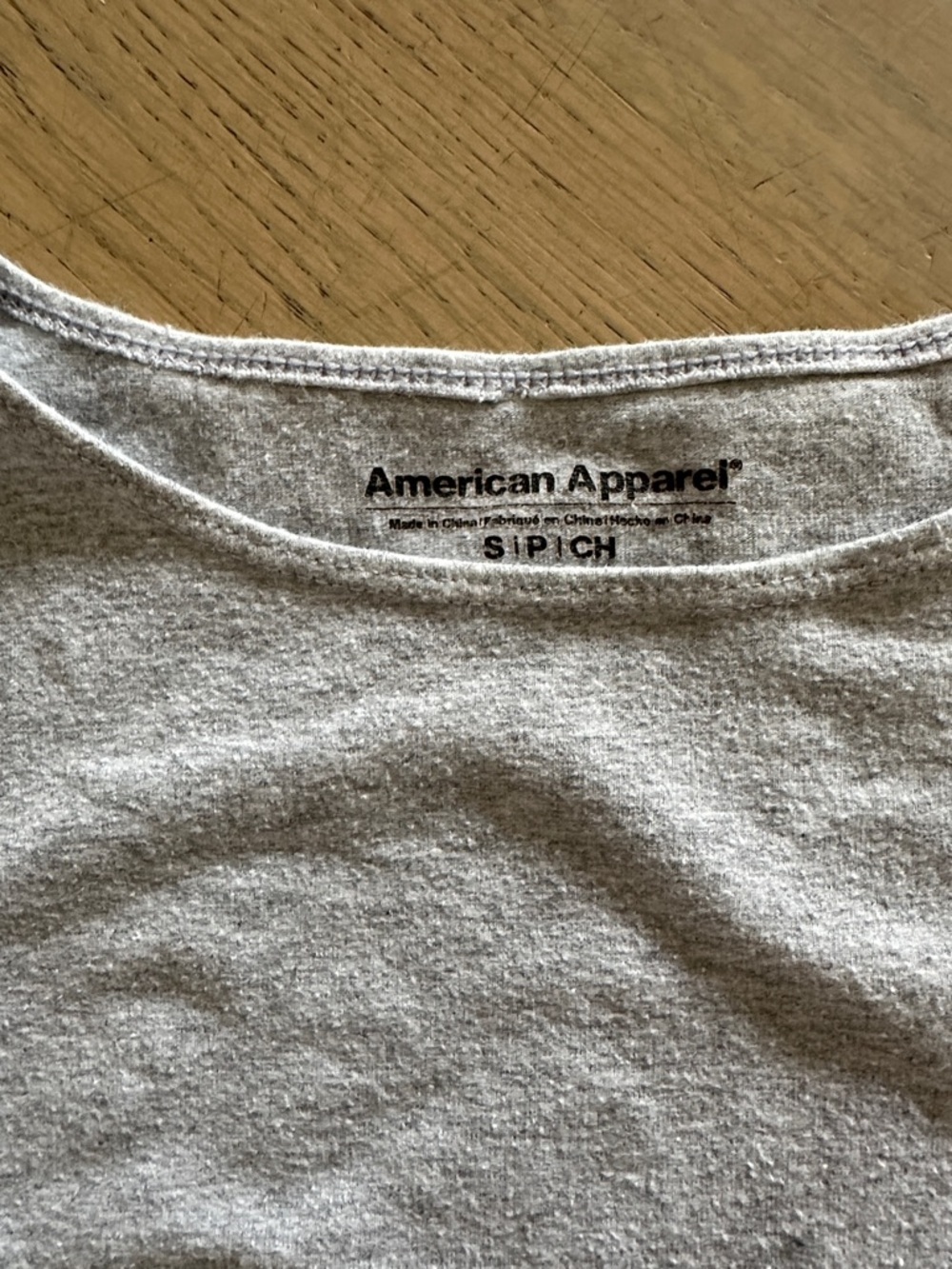 American Apparel Light Gray Long Sleeve Bodysuit - Picture 2 of 4